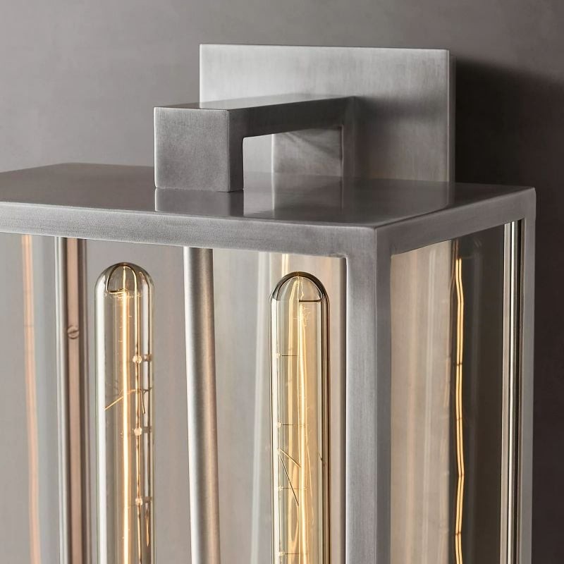 Klassieke Beckman Vintage Wandlamp - Staal & Glas Lineair Design HL1821