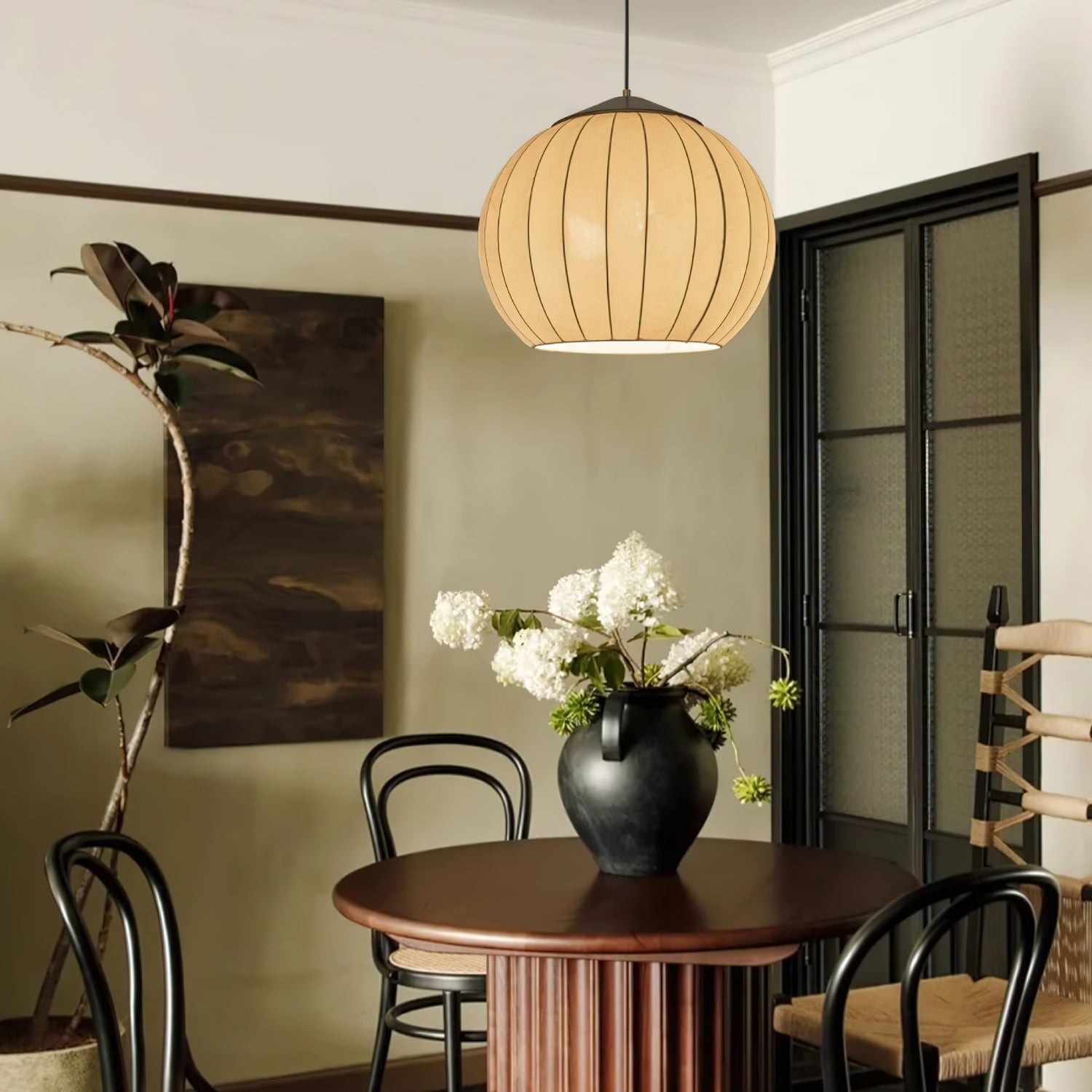 Japanse stijl stoffen lantaarn hanglamp HL547