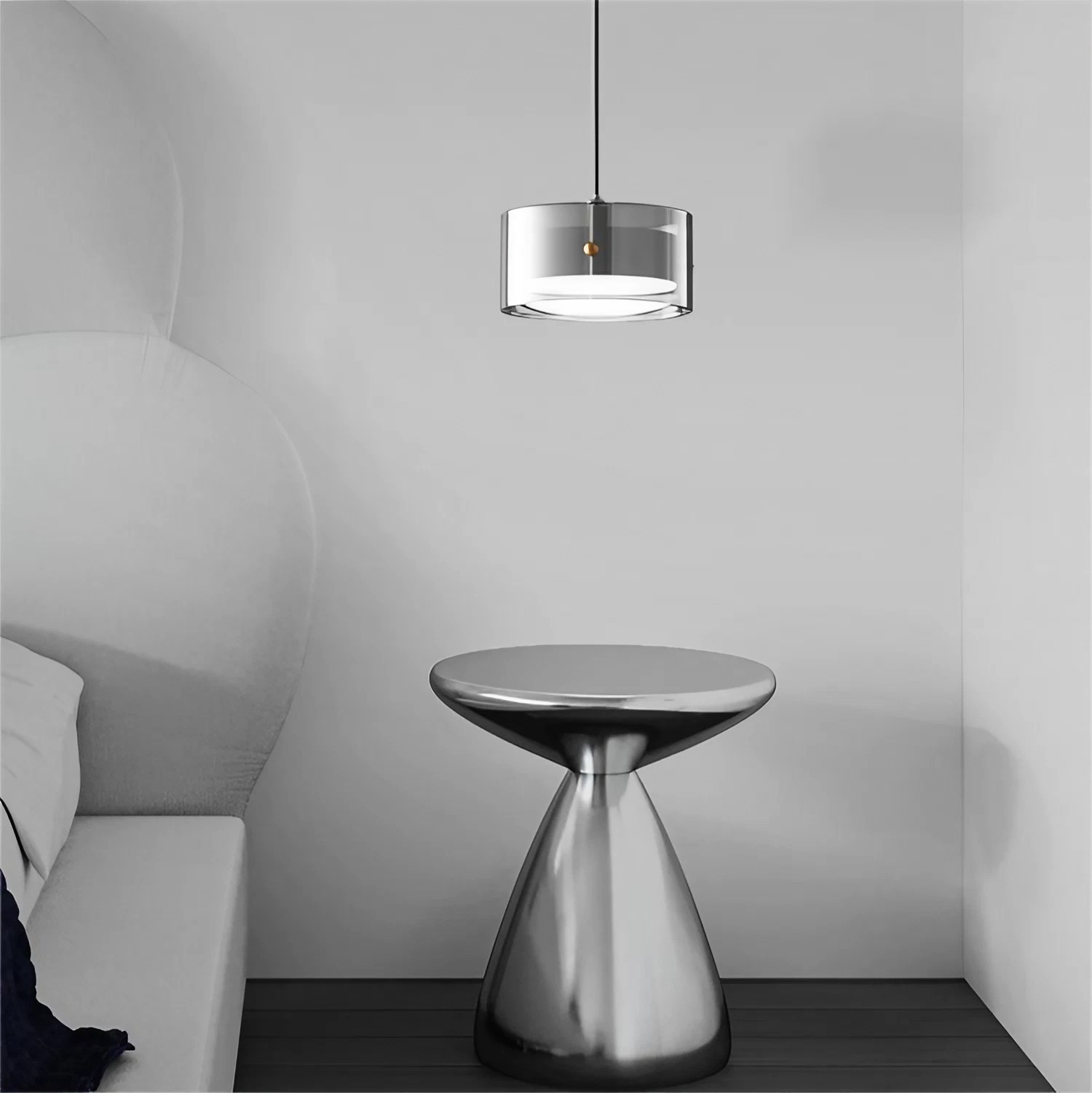 Minimalistische slaapkamer metalen glazen hanglamp HL19