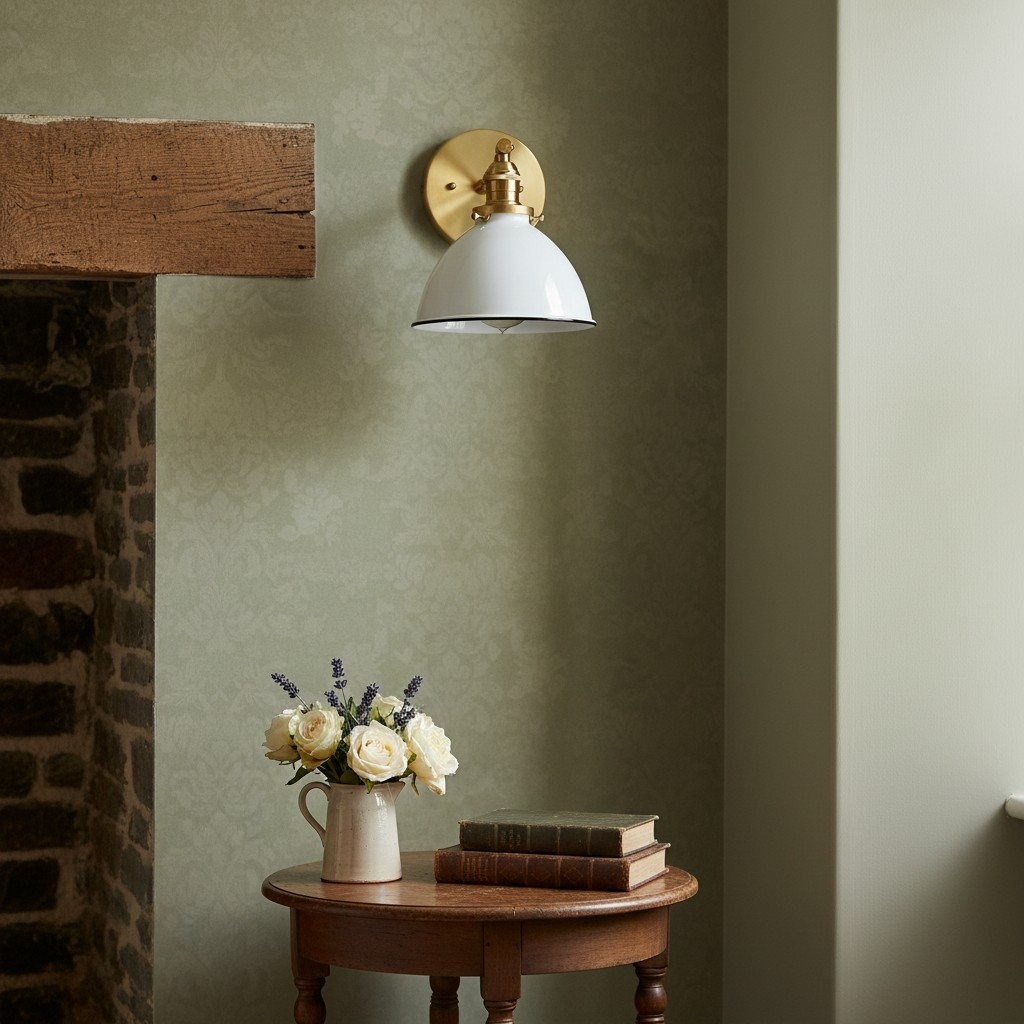 Conique Metalen Wandlamp - Witte Metalen Kap - Industriële Moderne Verlichting HL1669
