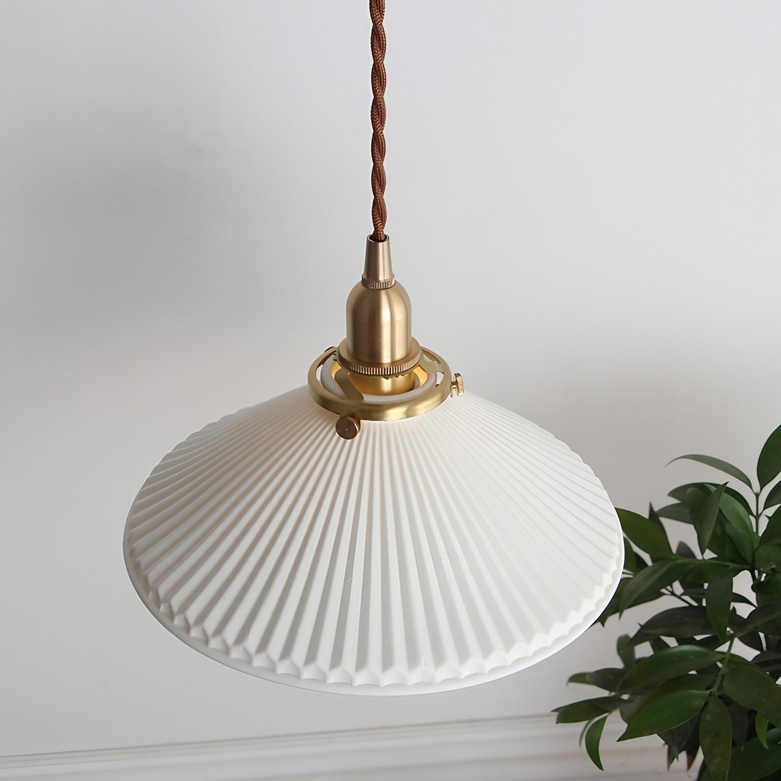 Moderne Kunst Design Geplooide Keramische Wandlamp HL281