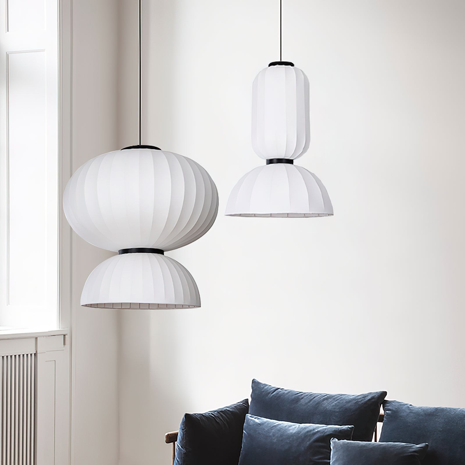 Moerbei Zijden Lantaarn Hanglamp HL680