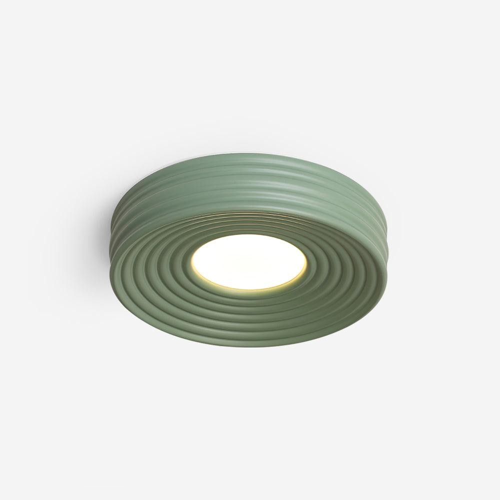 Crèmekleurige geribbelde plafondlamp met drie kleurenverandering HL475
