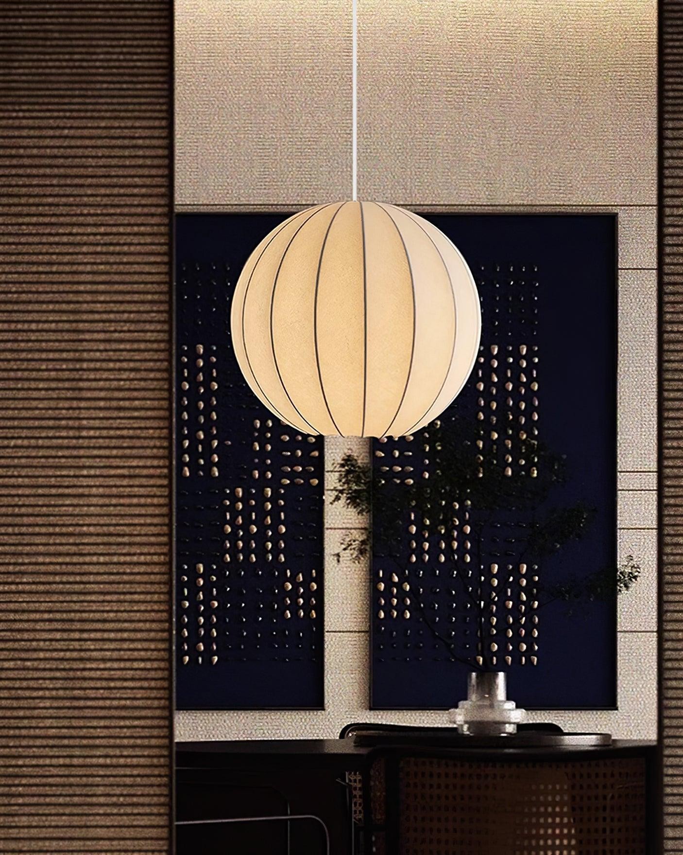 Creatieve Japanse minimalistische zijden hanglamp voor restaurant HL564