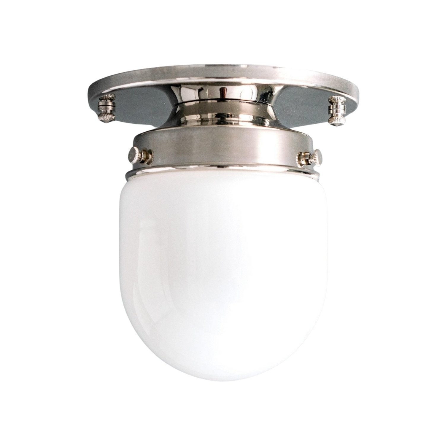 Opaalglas plafond- en wandlamp - Art Deco kleine bolvormige armatuur HL1662