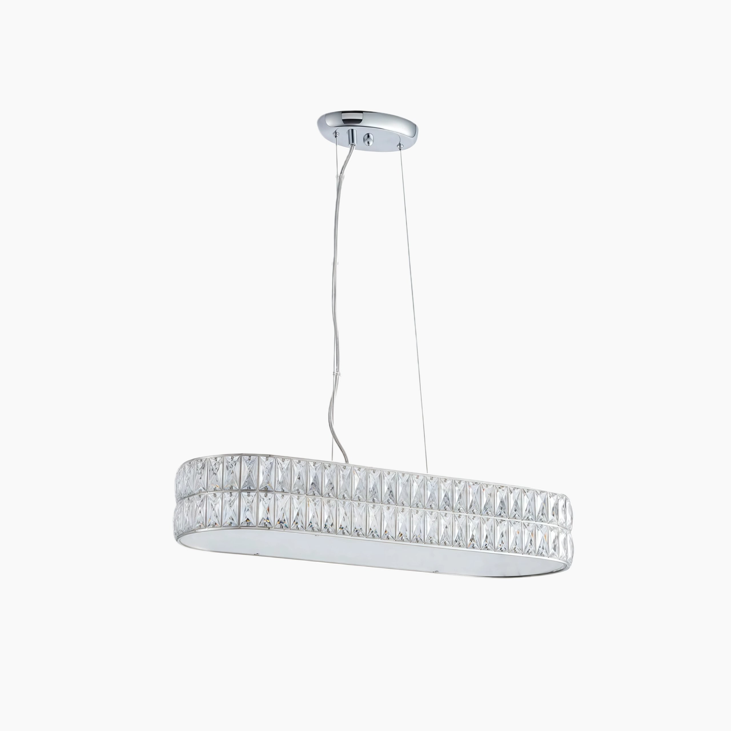 Geometrische kristallen hanglamp in Glomara-stijl - Glamoureus middelpunt voor de eetkamer HL2163