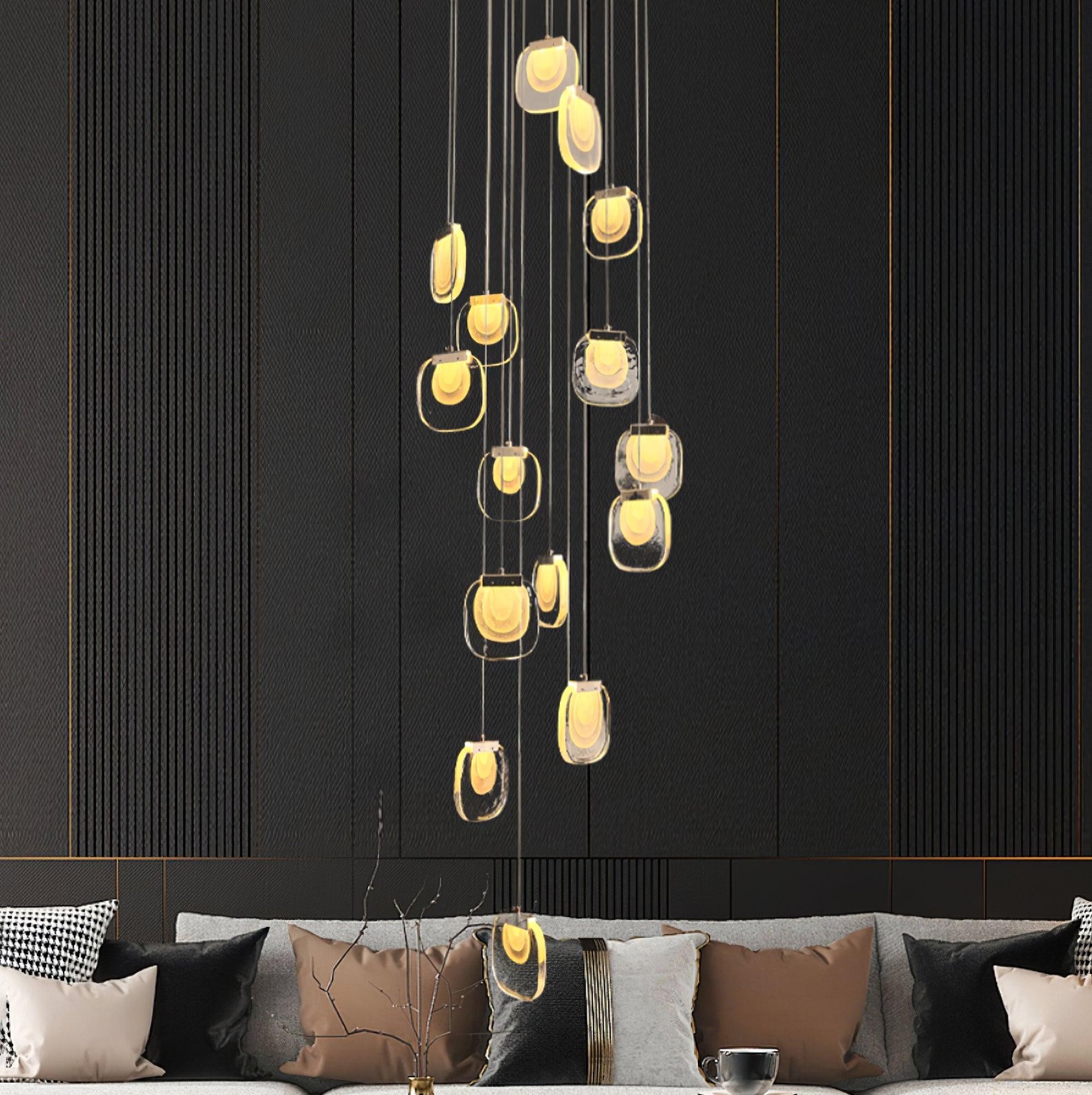 Glazen rimpel hanglamp HL532