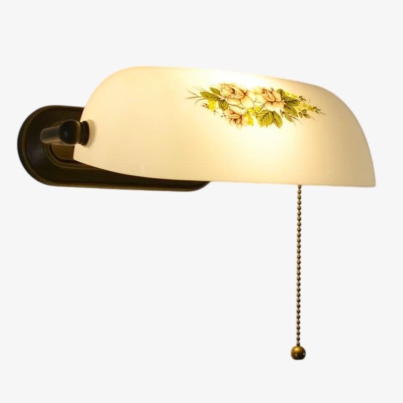 TF Tivanny Wandlamp met bloemenmotief en glas-in-lood - Tiffany-geïnspireerde wandlamp voor slaapkamer of hal HL3546