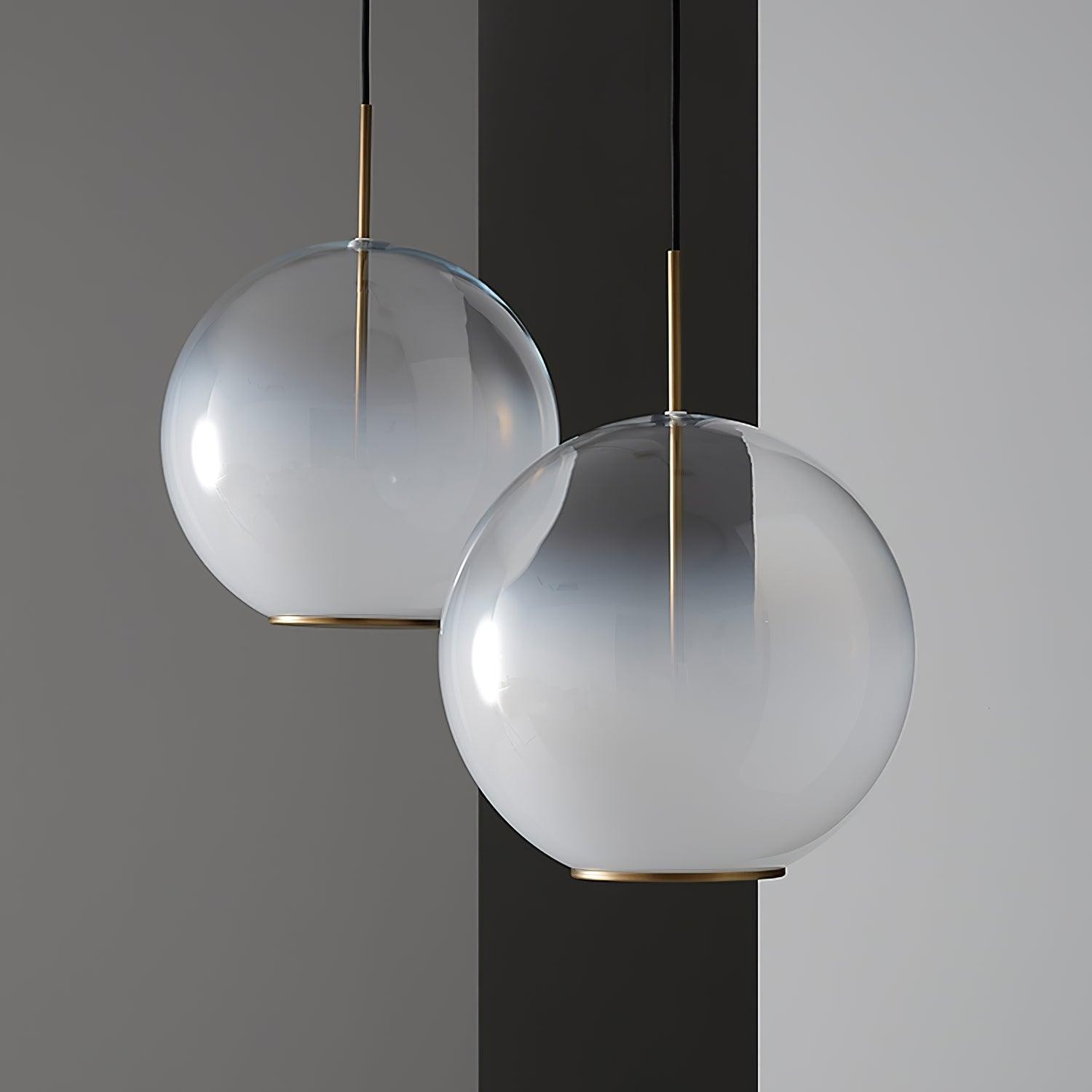 Eenvoudige bolvormige druppelvormige glazen hanglamp HL888