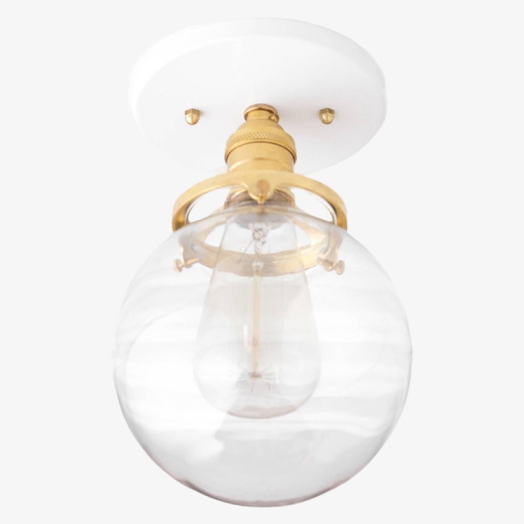 Glorica glazen retro bolvormige plafondlamp - Vintage industriële huisverlichting HL1731