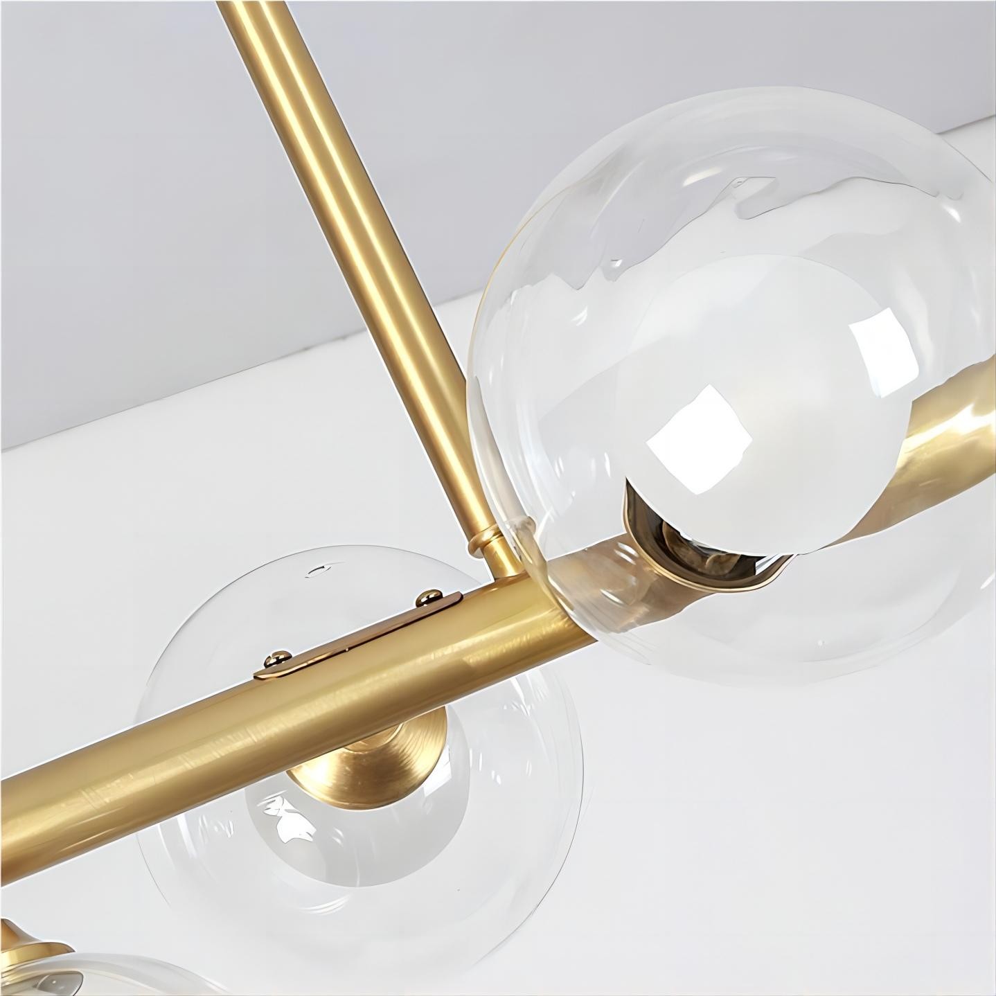 Moderne hanglamp met glazen bollen van metaal HL01