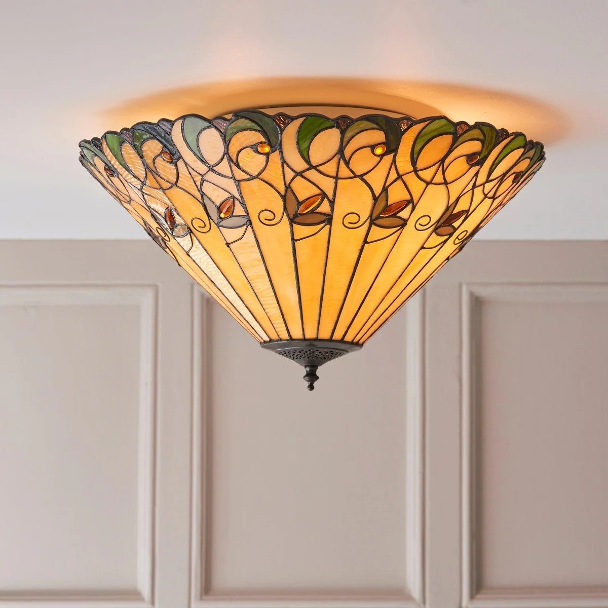 TF Jamelia Lamp - Decoratief glaskunstwerk - Plafondlamp in tijdloze stijl voor de hal HL2242