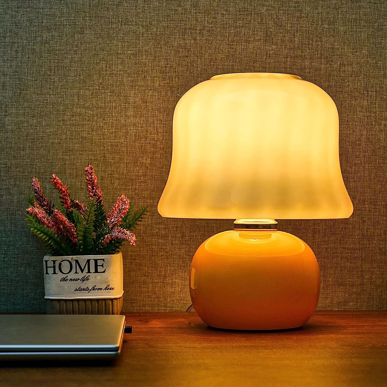 Vintage Mushroom LED Glazen Tafellamp HL11
