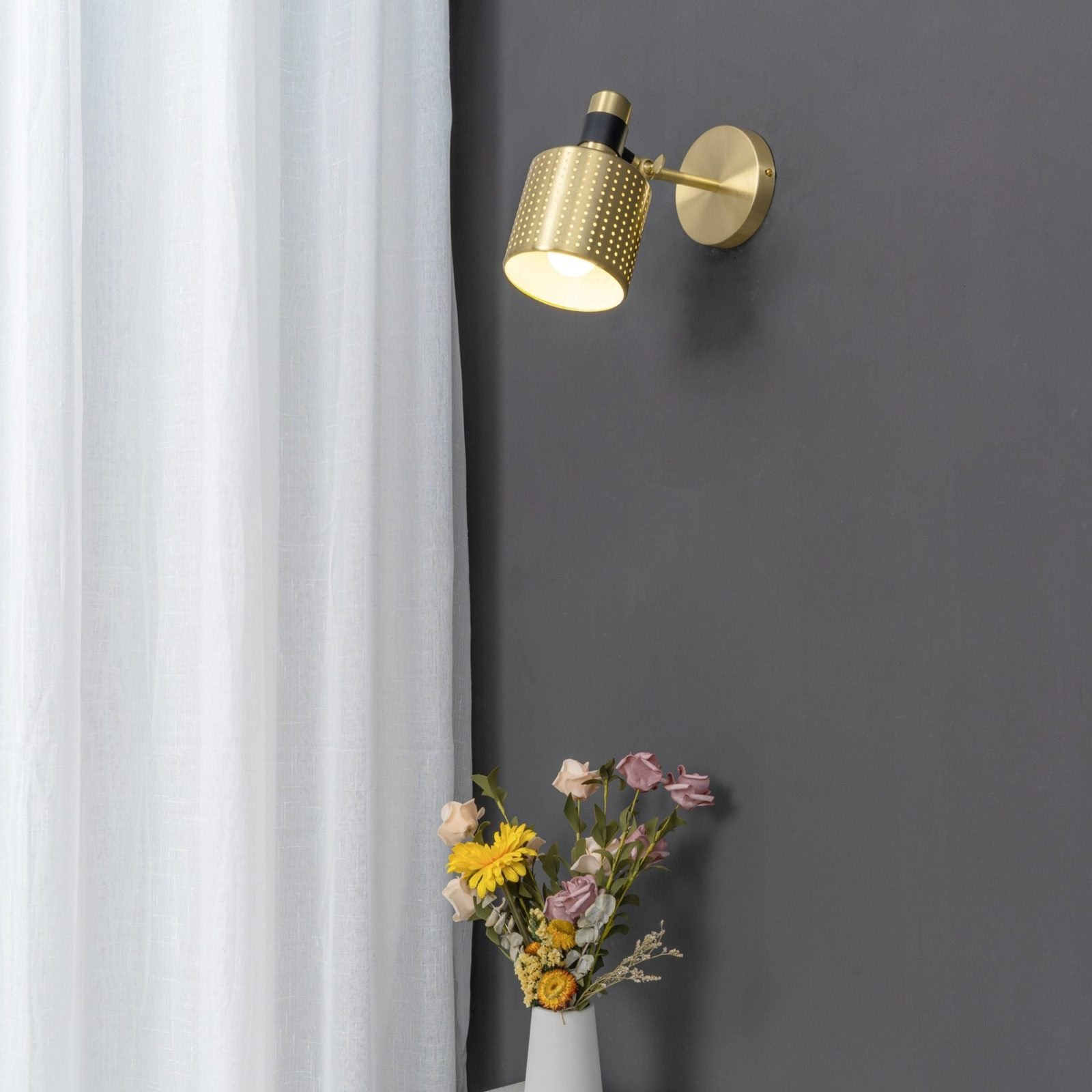 Nordic Brass verstelbare Riddle wandlamp HL1272