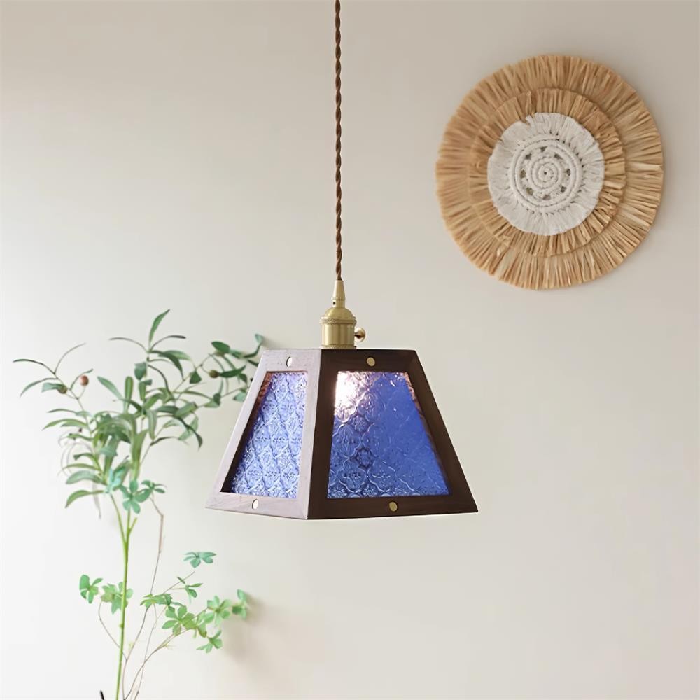 Retro patroon glazen hanglamp HL405