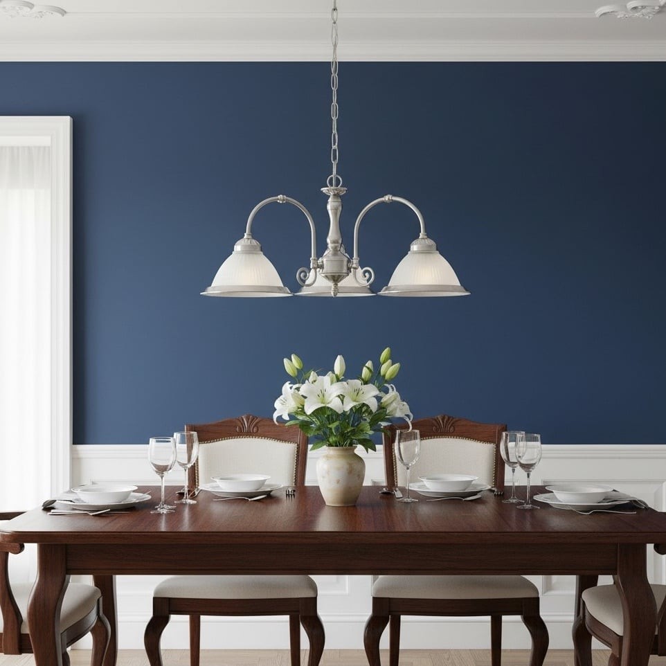 TF Vintora Hanglamp met geribbeld glas - Elegante metalen afwerking voor keukens, eetkamers en gangen HL2221