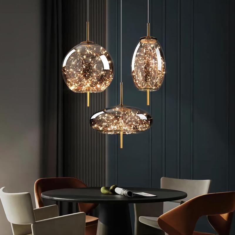 Scandinavische cilindervormige ovale glazen hanglamp HL479
