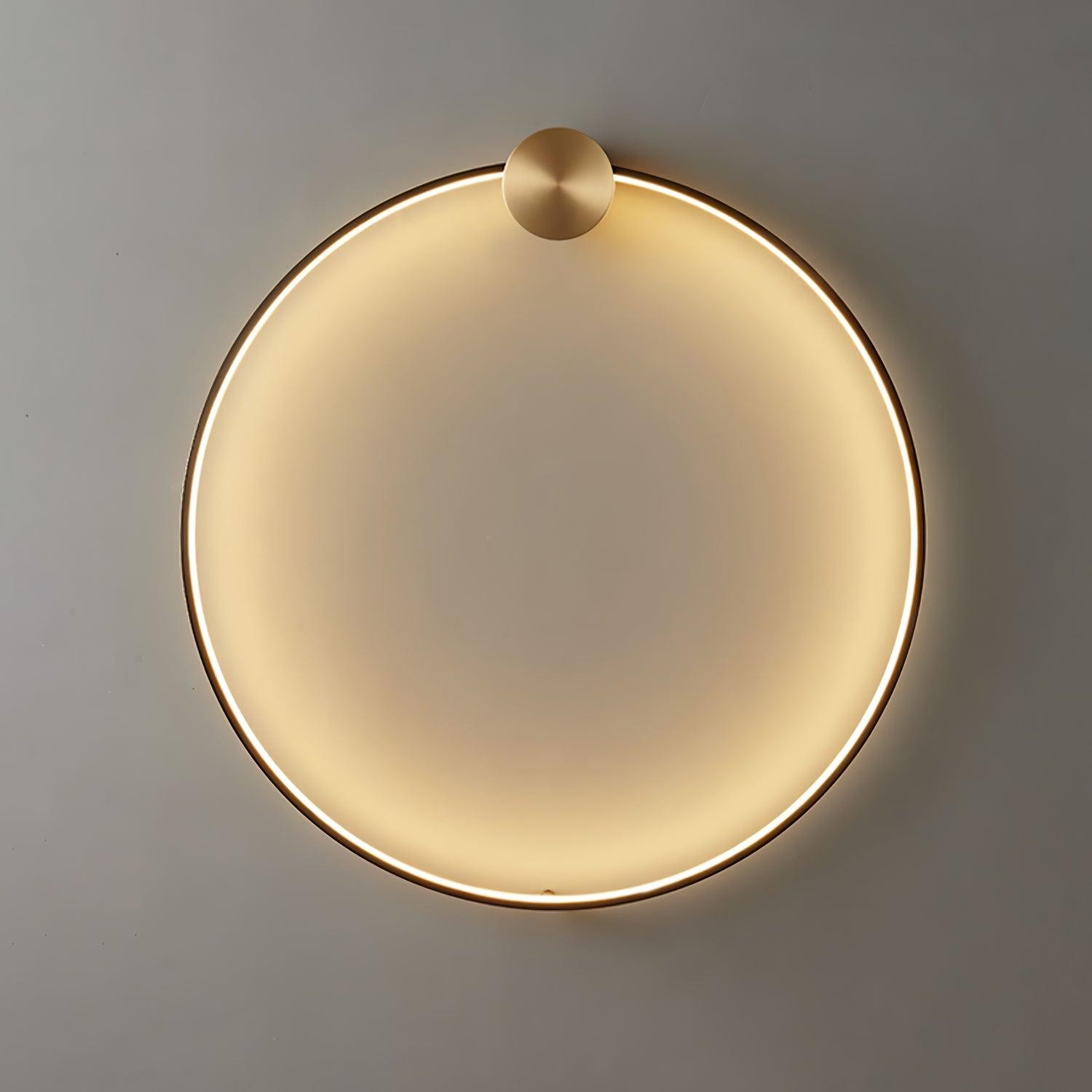 Minimalistische creatieve eenvoudige messing ronde LED-wandlamp HL776