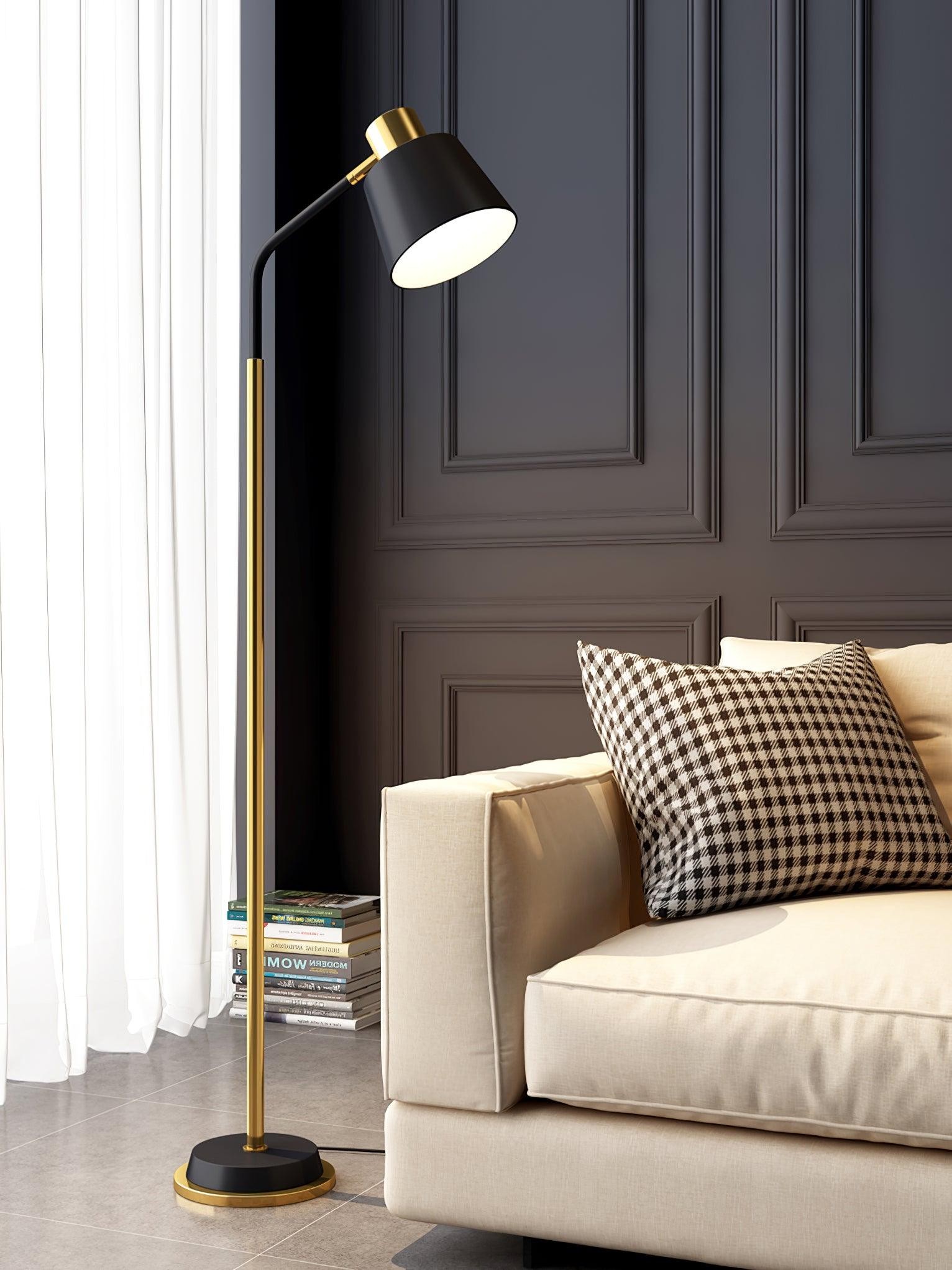 Moderne eenvoudige luxe metalen kleurblokkerende vloerlamp HL448