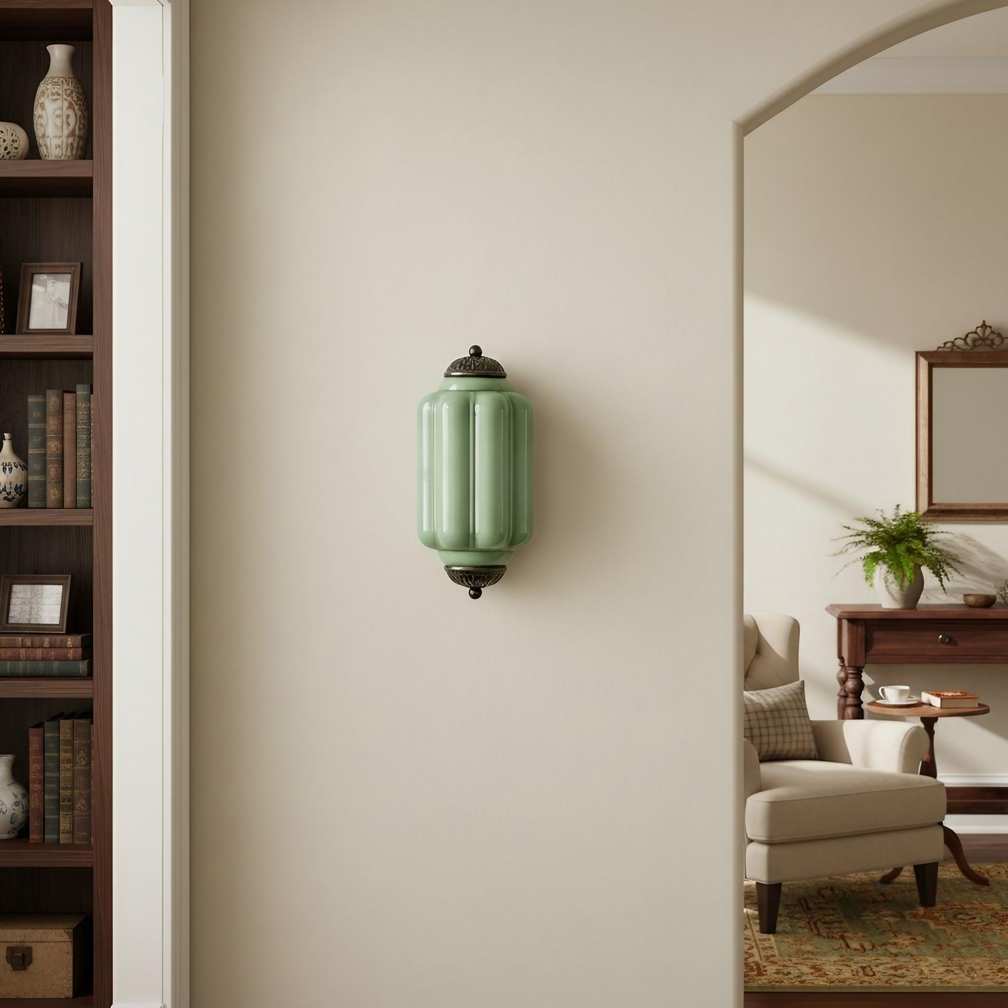Eloise Long Pumpkin Retro Glazen Inbouw Wandlamp HL951
