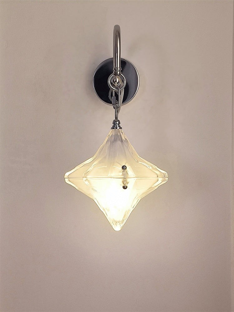 Art Deco Star Wandlamp - Matglazen Lamp voor Hal - Astris Selene HL1797