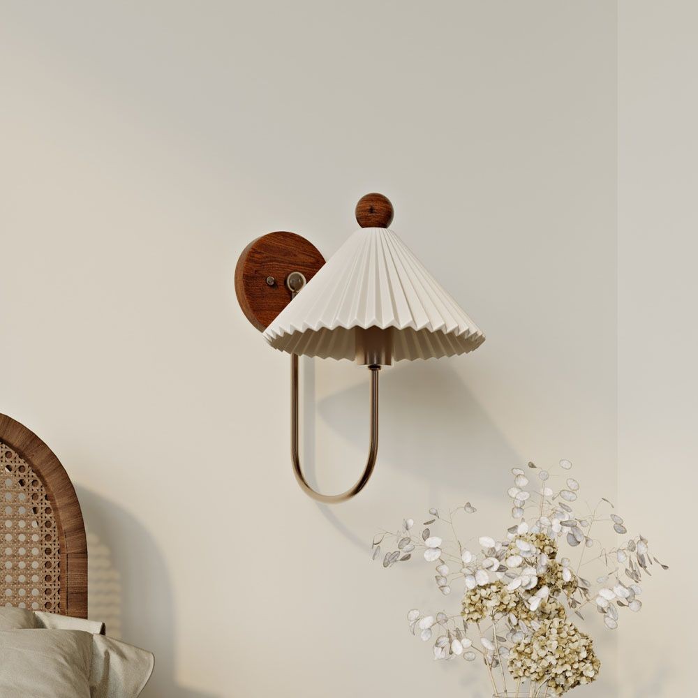 Nordic massief houten nachtkastje wandlamp HL1267