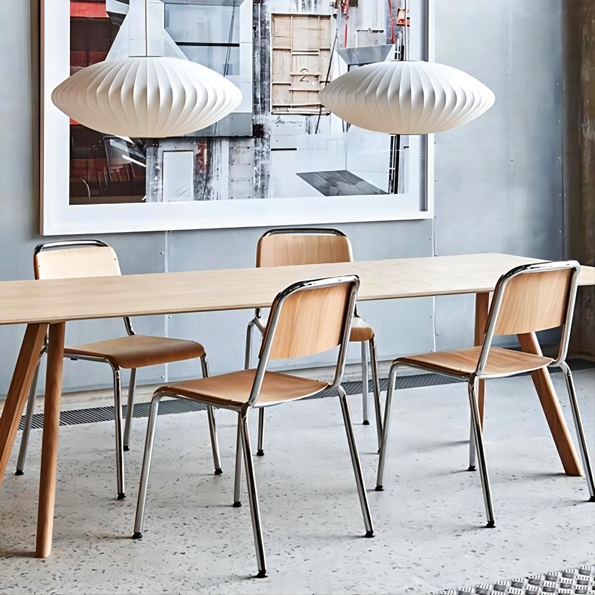Saucer Zijde Bubble Hanglamp Woonkamer