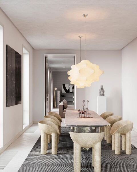 Witte Cocoon Hars Taraxacum Hanglamp