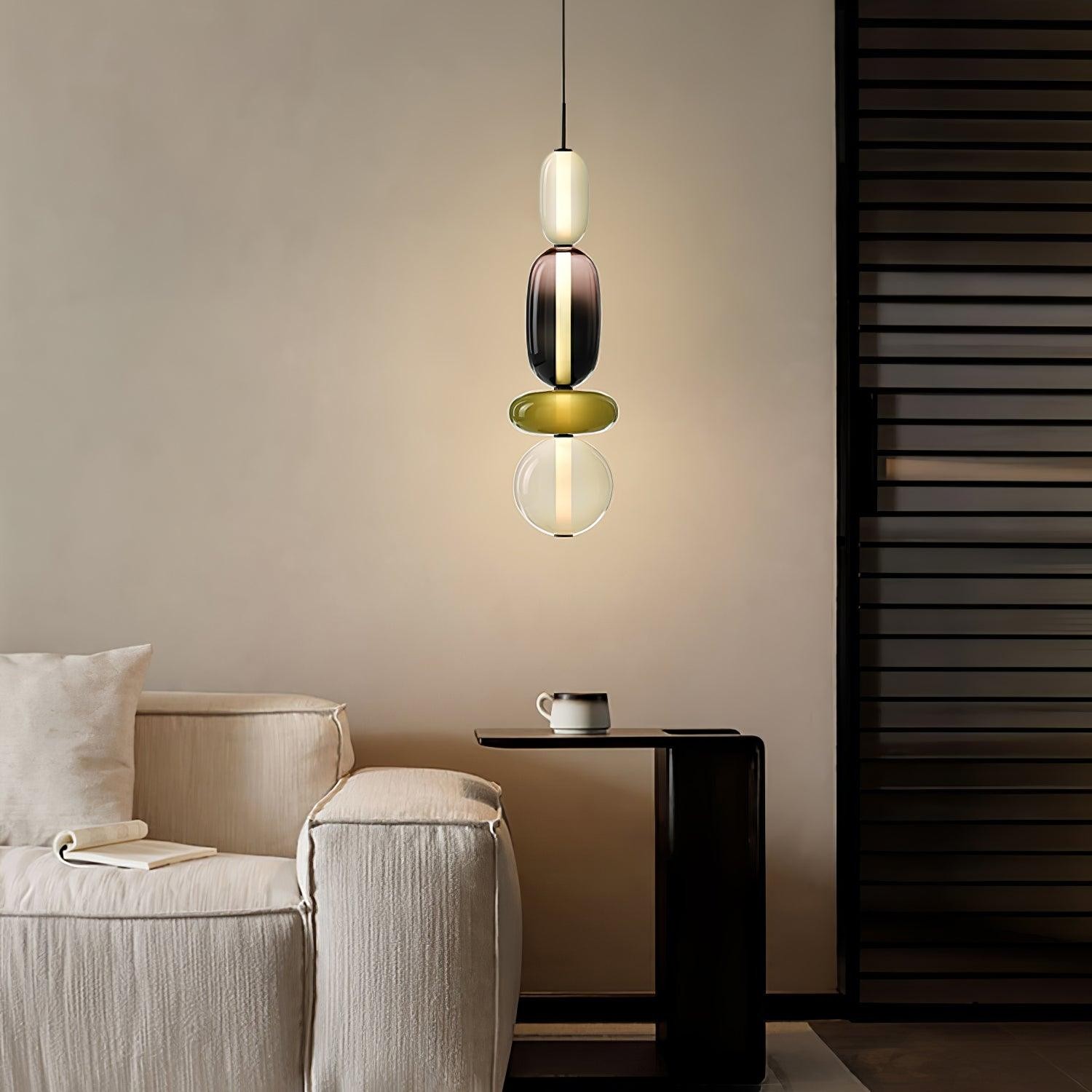 Noordse Hanglamp Van Gebrandschilderd Glas HL299