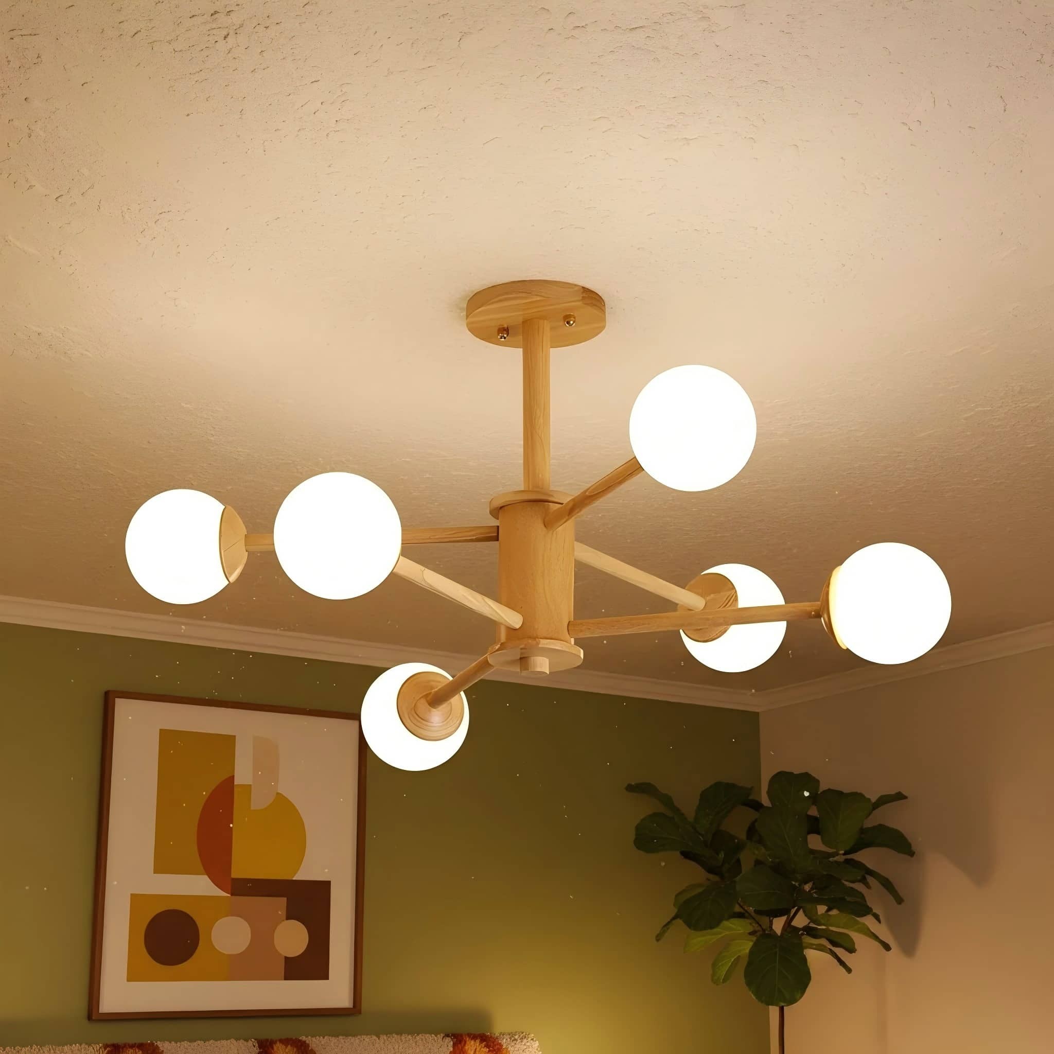 Orrise Molecular Design Plafondlamp - Artistieke Kroonluchter met Takkendesign voor Thuis HL2322