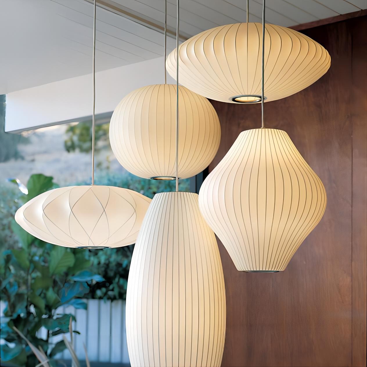Saucer Zijde Bubble Hanglamp Woonkamer