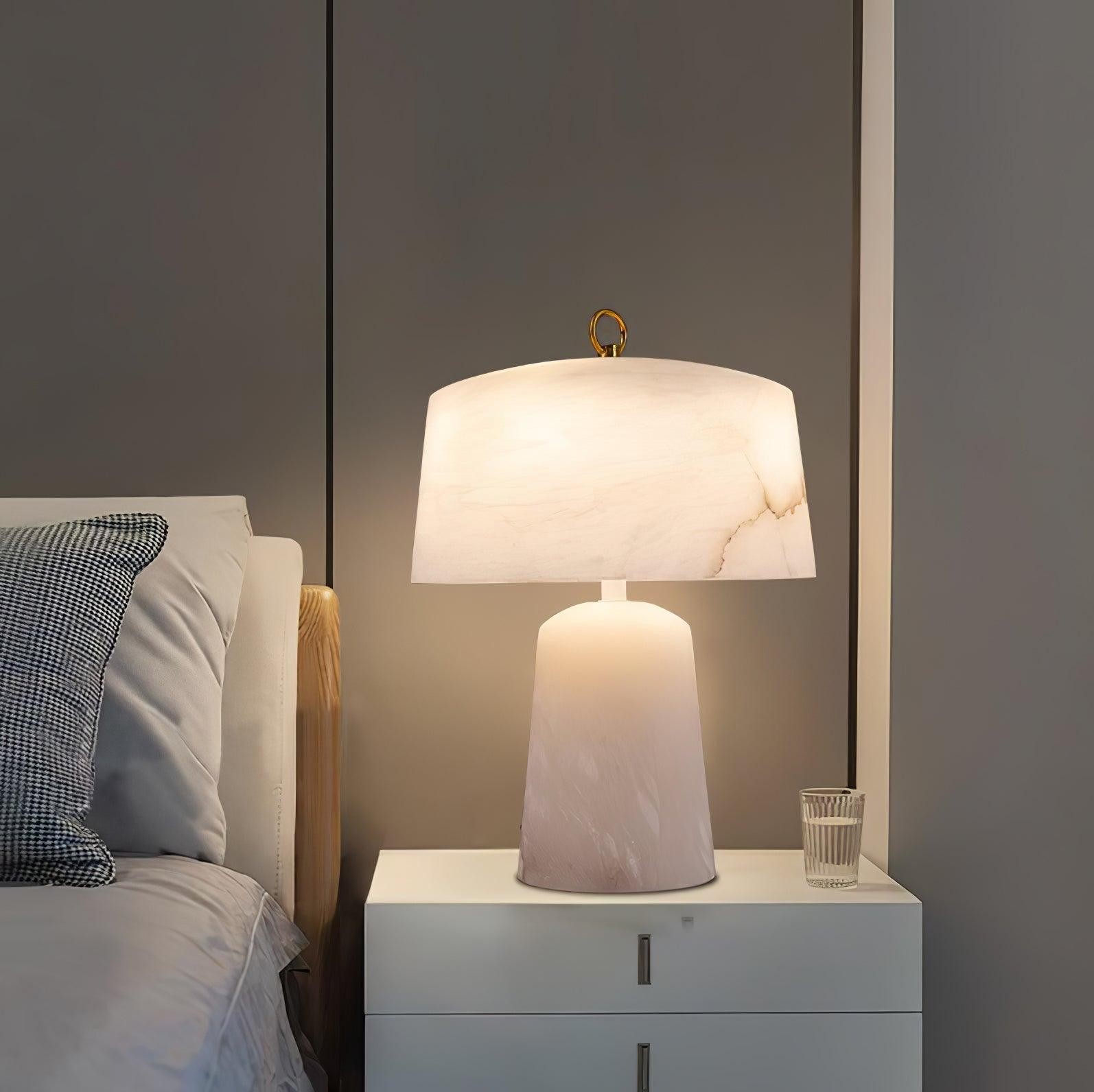 Lichte luxe stijl marmeren stenen tafellamp HL355