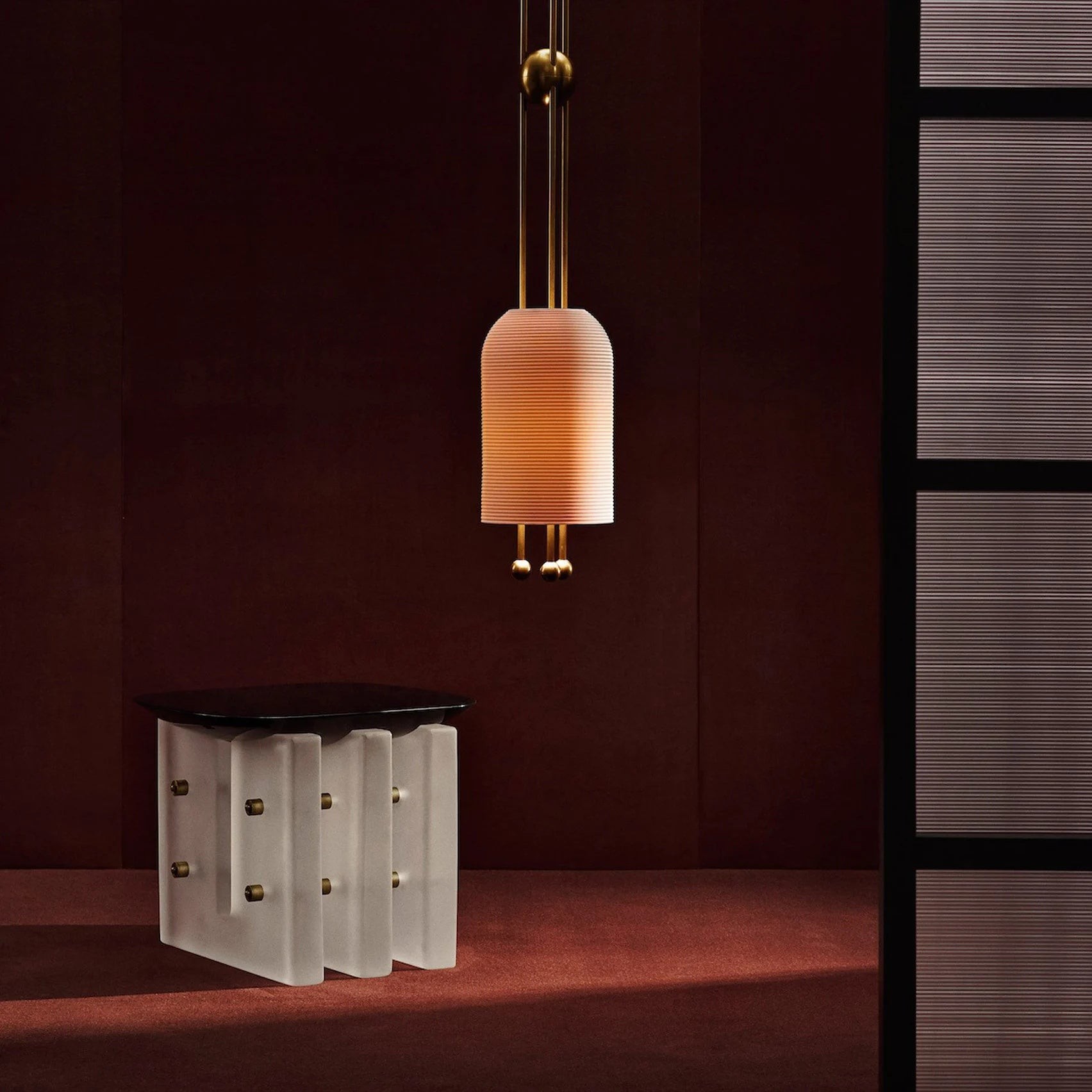 Hanglamp met glazen lantaarn HL3032