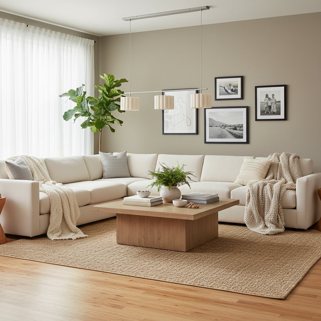 Velura Lineaire Hanglamp - Natuurlijke Linnen Kap voor een Warme Sfeer HL2271