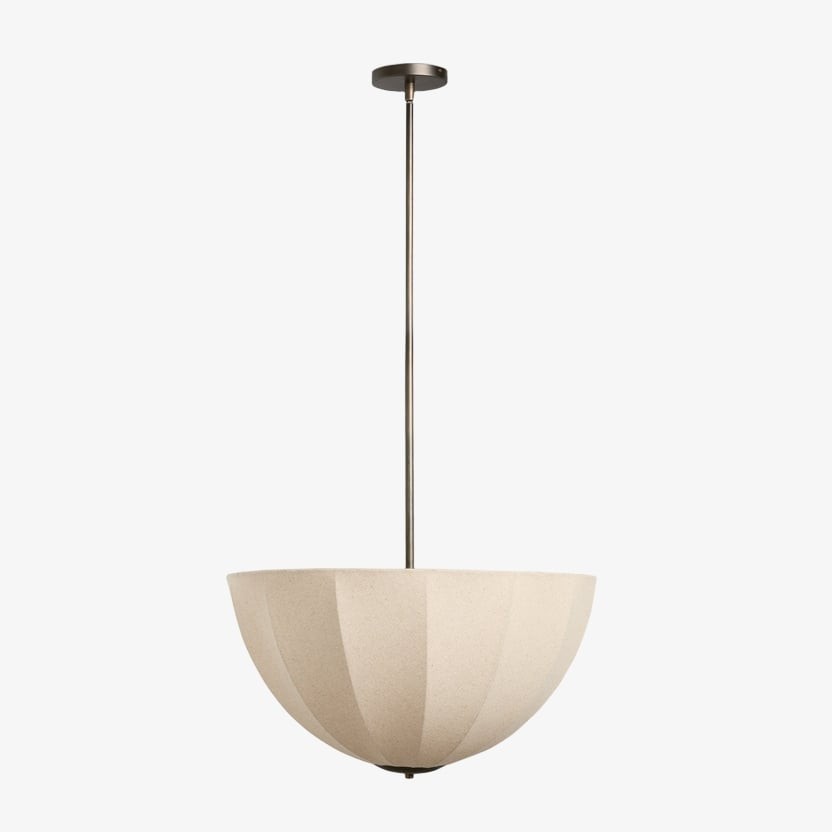 Lumarys hanglamp / plafondlamp - Botanisch geïnspireerde linnen kap voor eetkamer of woonkamer HL1879