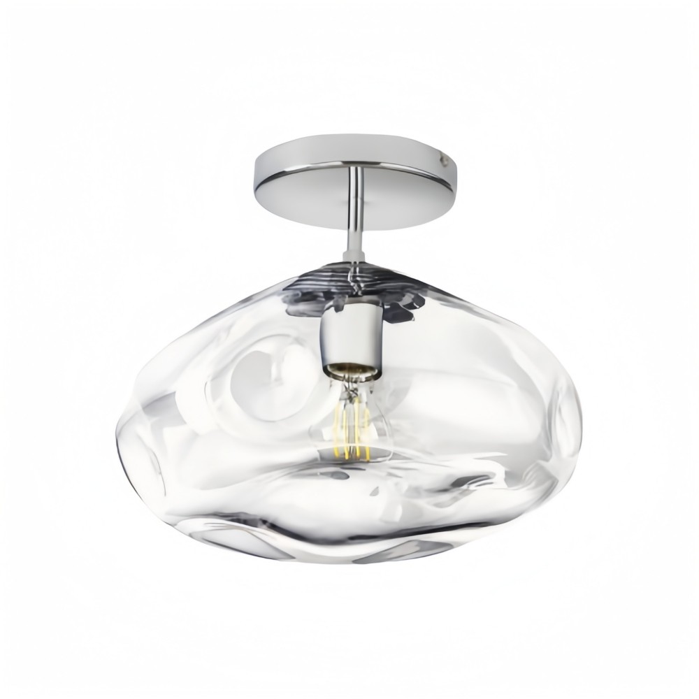 Moderne plafondlamp van chroomspiegelglas - minimalistische stijl voor woonkamer HL1054