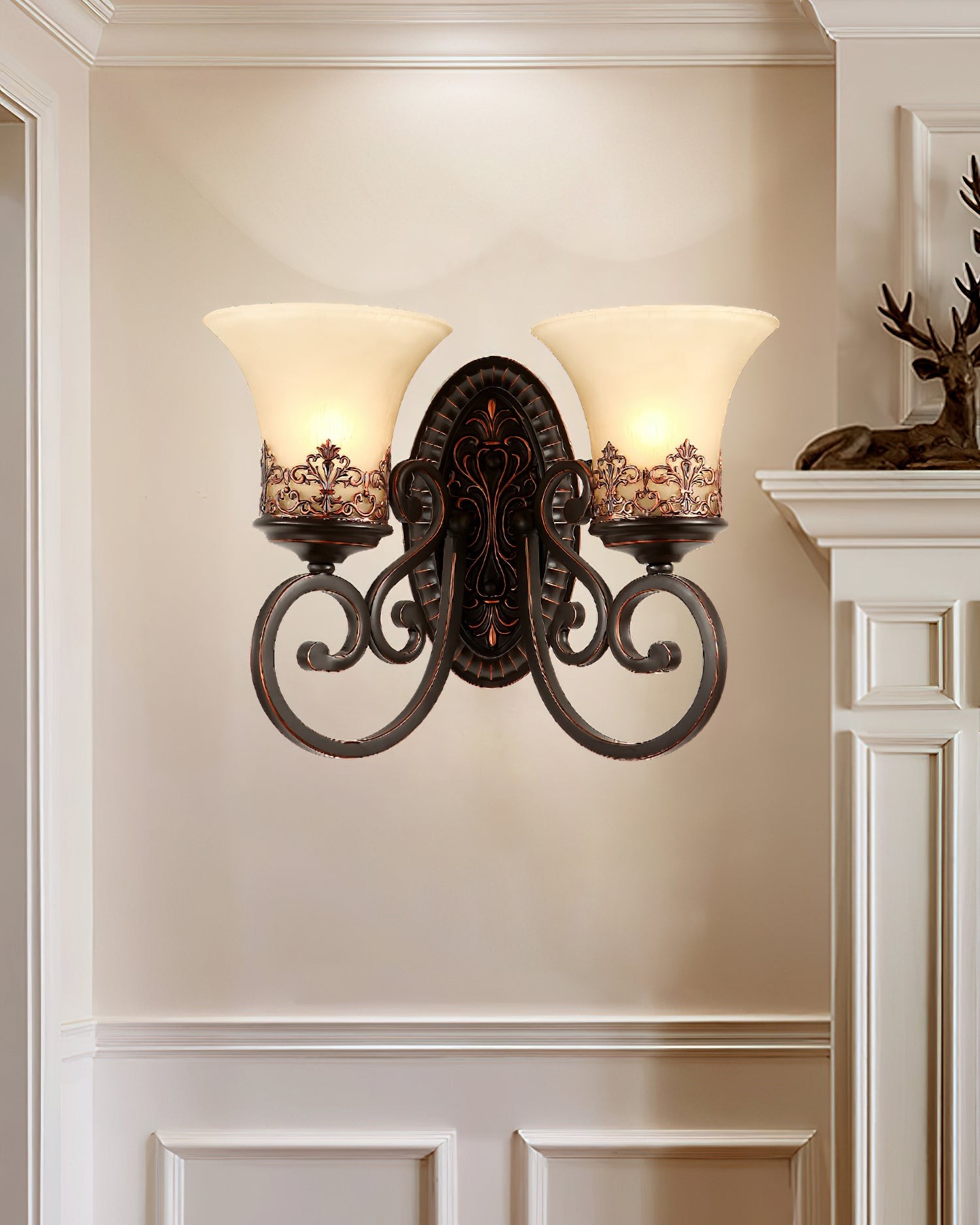 Grote Zwarte Baard Wandlamp HL1159