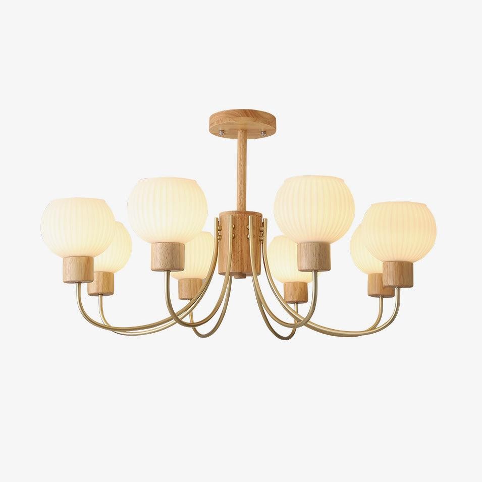 Wabi-sabi houten kroonluchter HL461
