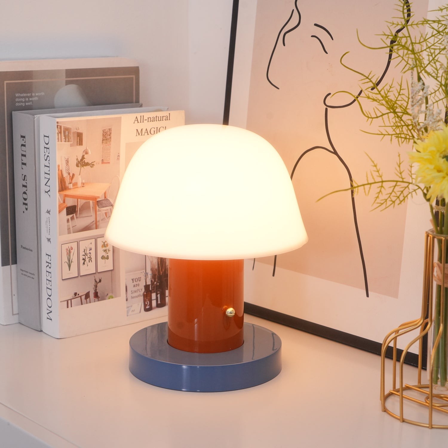 Minimalistische Paddenstoel Snoerloze Tafellamp HL679