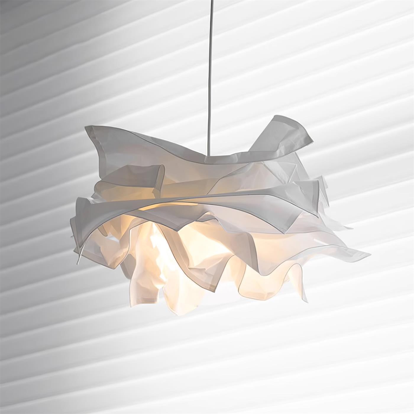Moderne crèmekleurige papieren hanglamp HL636