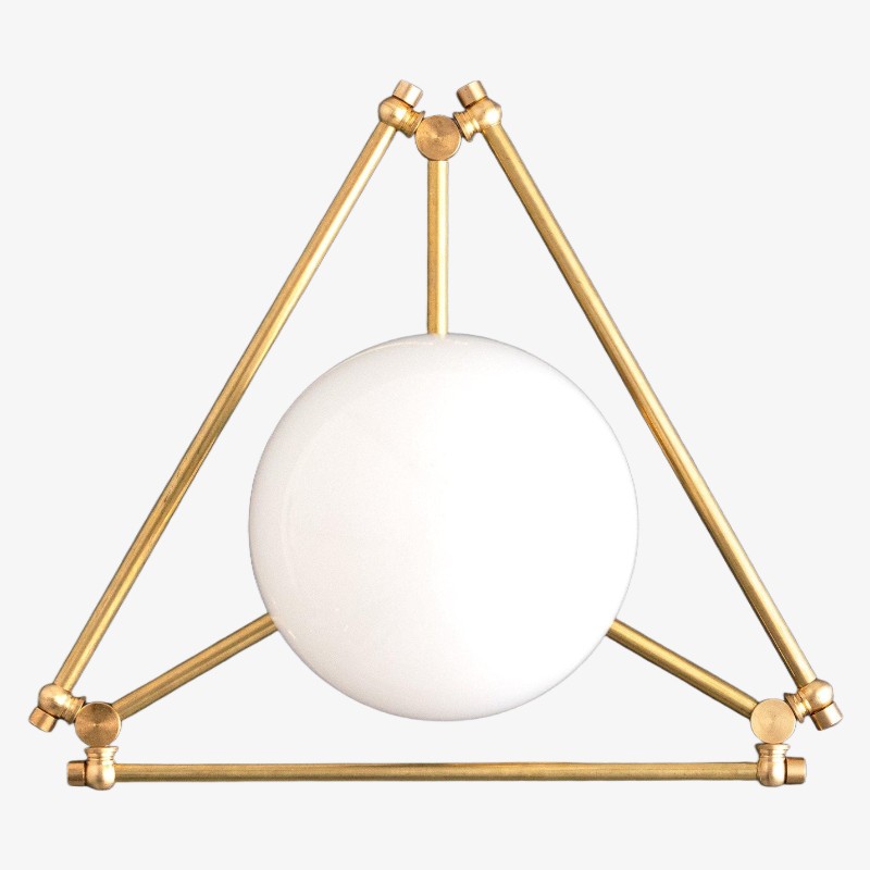 Glorica Glazen Geometrische Plafondlamp van Messing - Mondgeblazen Bolontwerp HL1725
