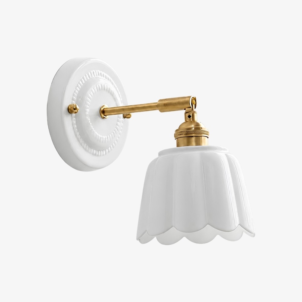 Cienax Retro Keramische Bloem Wandlamp voor Slaapkamer of Woonkamer HL3578
