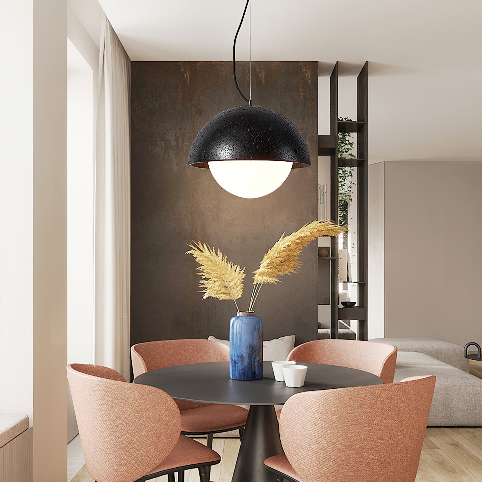 Travertine Creatieve Halfronde Hanglamp HL473