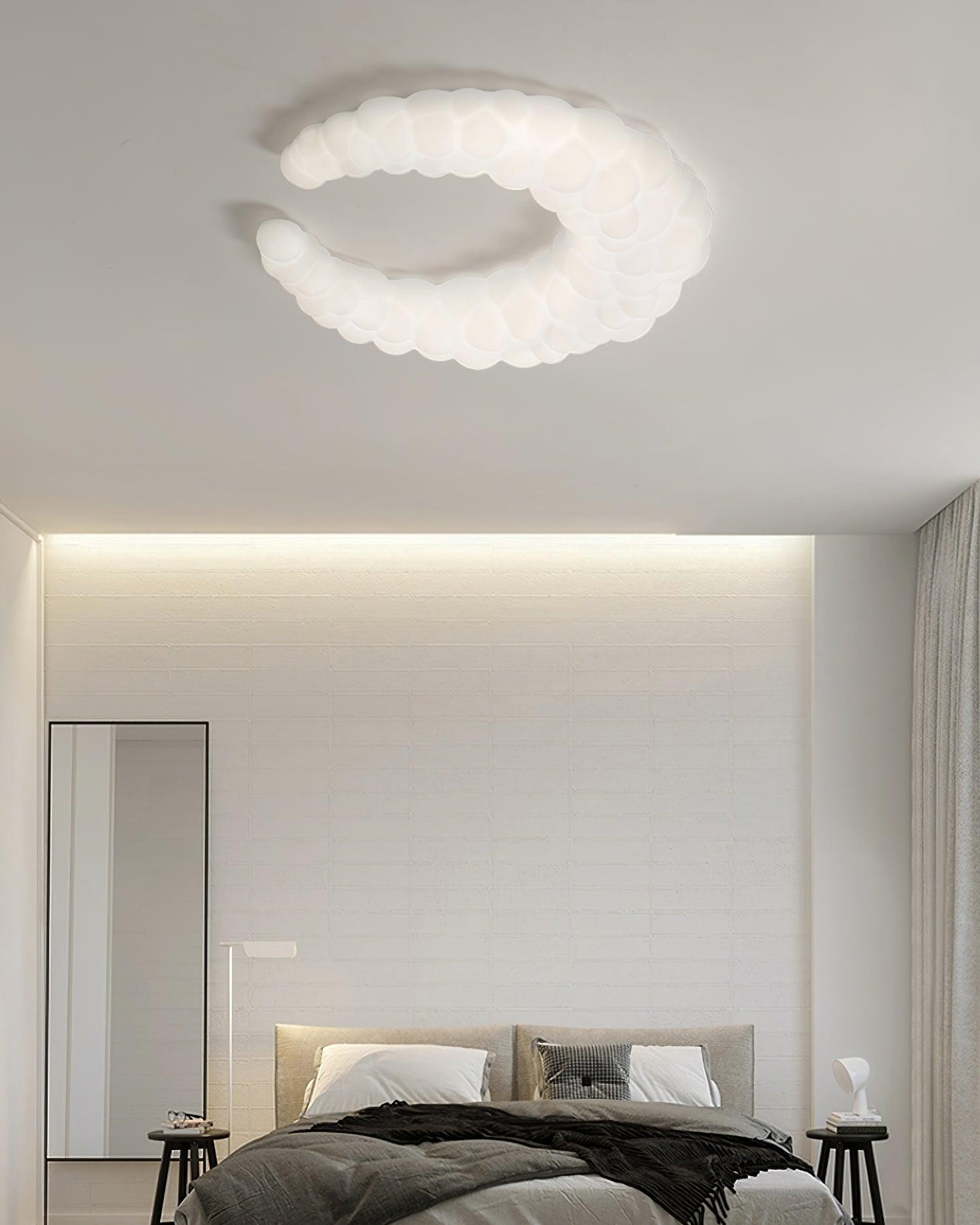 Crèmekleurige maanplafondlamp HL364