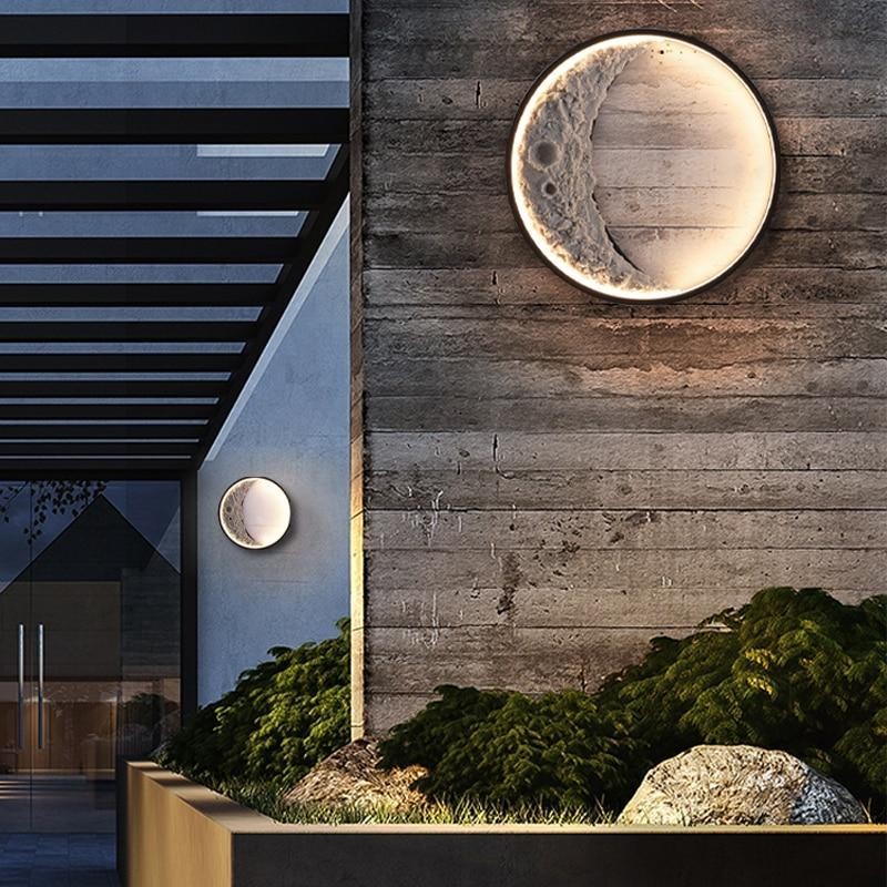 Elif Moderne Maanvormige LED IP65 Waterdichte Buitenlamp HL1236