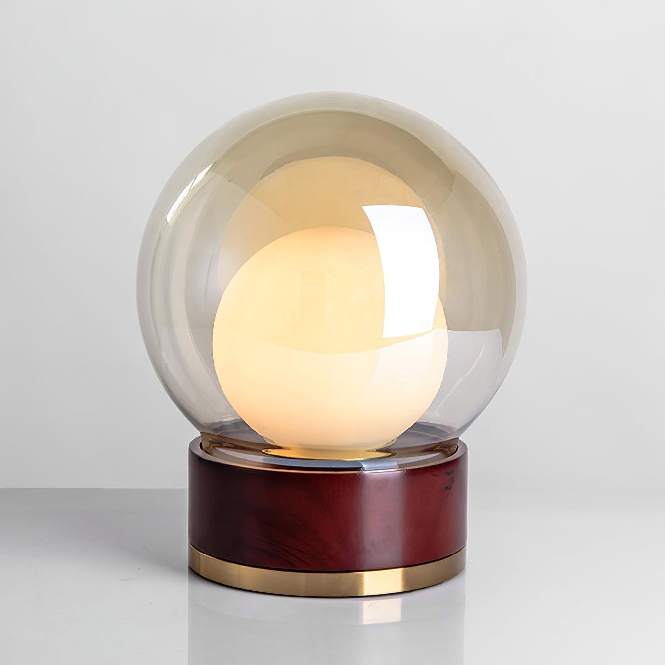 Eenvoudige creatieve houten bol tafellamp HL779