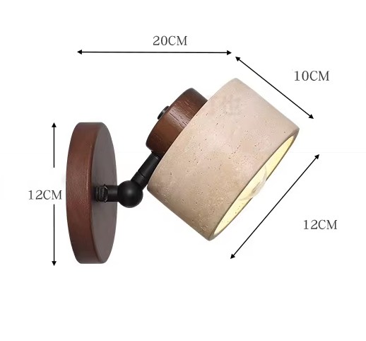 Studie Lezen Minimalistische Travertijn Stenen Wandlamp HL1269