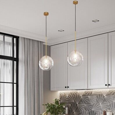 Glazen bollen hanglamp