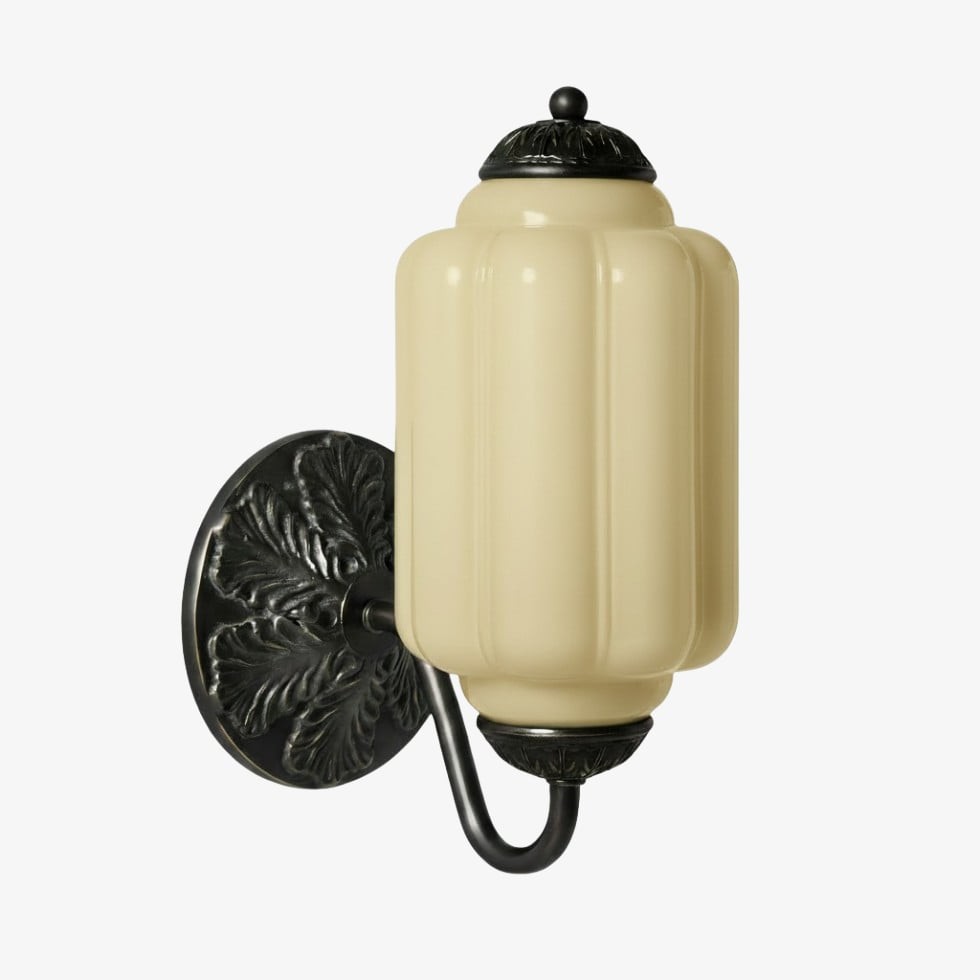Eloise Messing Wandlamp – Elegante Melkglas Vintage Verlichting HL1652