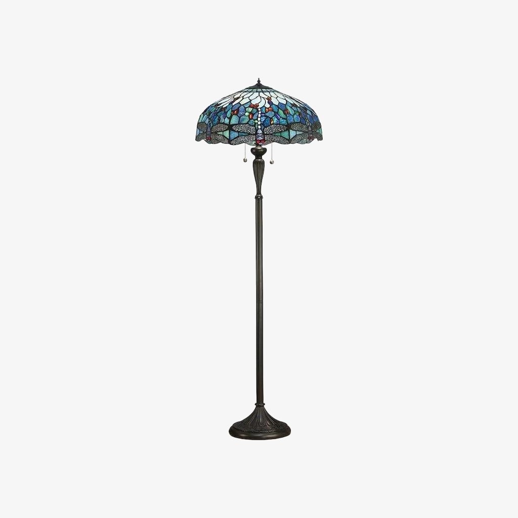 TF Libelle Motief Vloerlamp - Vintage Glas-in-lood voor Woonkamers HL2130